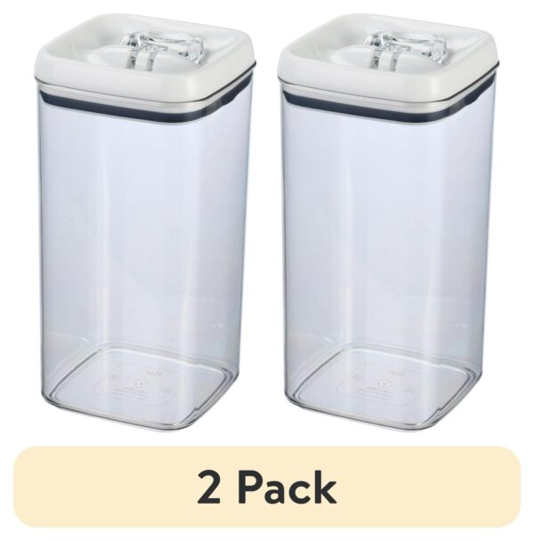 (2 pack) Better Homes and Gardens Canister - 19 Cup Flip-TiteA Square Food Storage Container