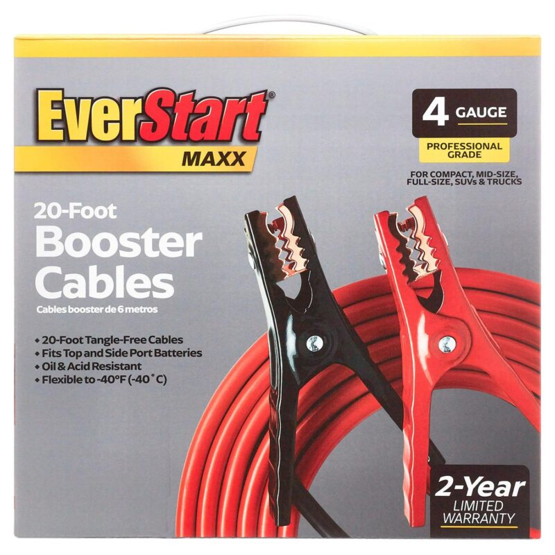 (2 pack) EverStart Maxx 4-Gauge Professional Grade 20-Foot Booster Cables - Image 2