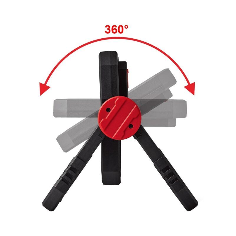 (2 pack) Hyper Tough 2000 LM LED Area Light with Folding Stand, Including 5200mAh Lithium Battery - Image 5