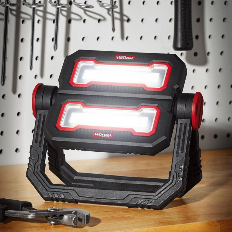 (2 pack) Hyper Tough 2000 LM LED Area Light with Folding Stand, Including 5200mAh Lithium Battery - Image 6