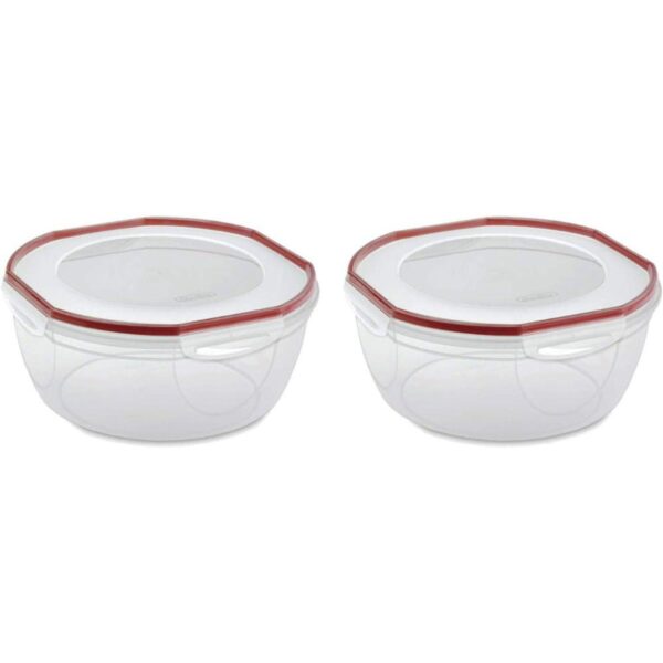 2-piece Plastic Food Storage Bowl Container