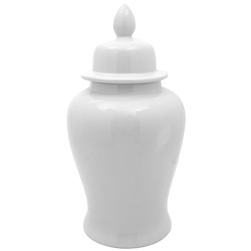 32  White Porcelain Temple Jar - Image 2
