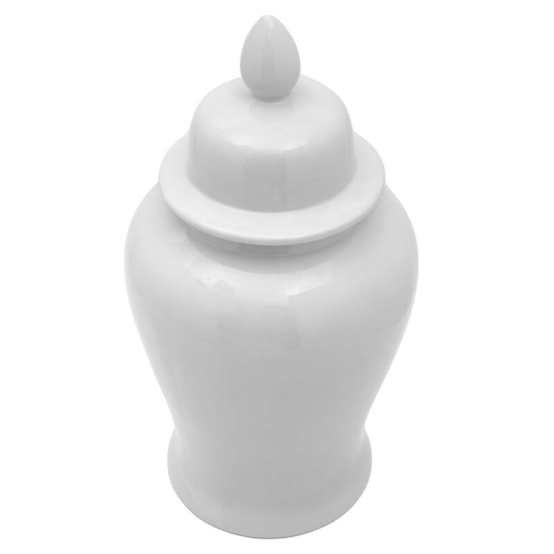 32  White Porcelain Temple Jar - Image 3