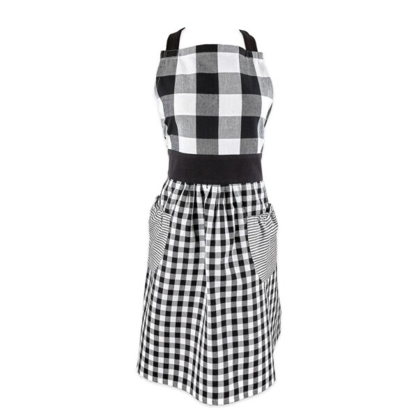 33.5  Black and White Gingham Apron