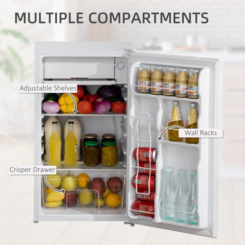 3.2 Cu.ft Mini Fridge With Freezer, Compact Refrigerator - Image 5