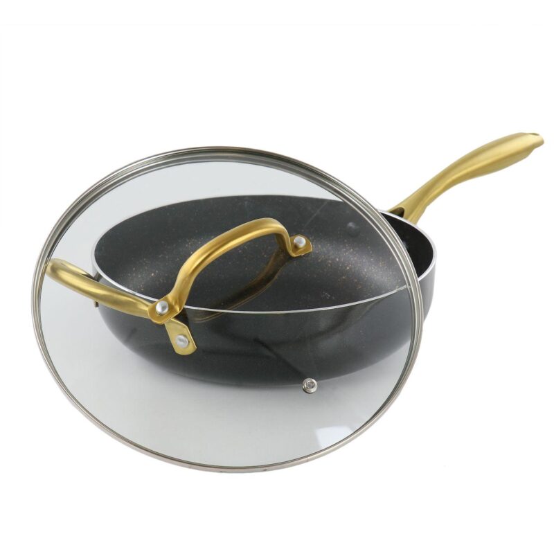 3.5 Quart Aluminum Nonstick Saute Pan With Lid - Image 2