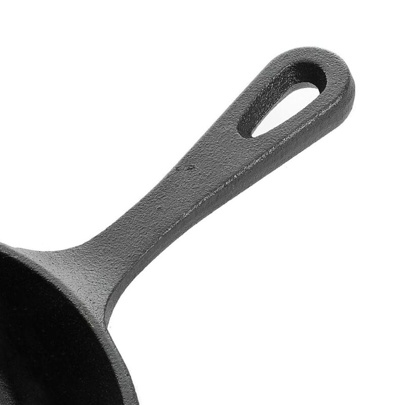 3 Piece Pre-Seasoned Cast Iron Skillet Set in Black - Image 5