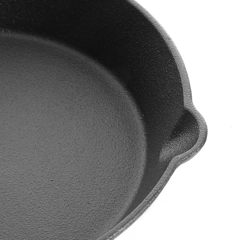 3 Piece Pre-Seasoned Cast Iron Skillet Set in Black - Image 4