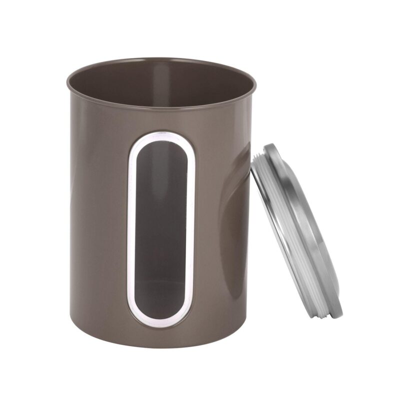 3 Piece Stainless Steel Canister Set in Brown Finish - Image 3