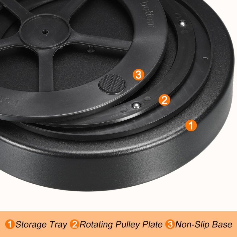 3 Tier Lazy Susan Organizer Rotating Spice Rack Turntable for Kitchen Cabinet - Image 2