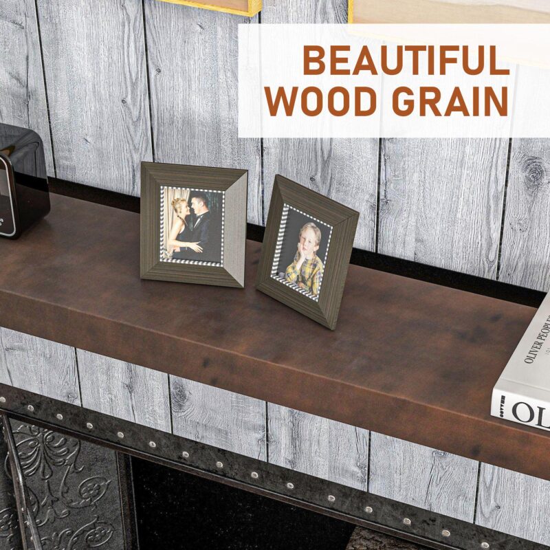 48  Fireplace Mantel, Pine Wood Floating Shelf, Wall Mounted, Walnut - Image 4