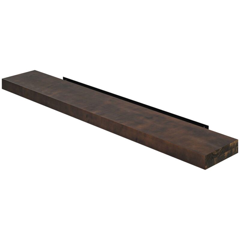48  Fireplace Mantel, Pine Wood Floating Shelf, Wall Mounted, Walnut - Image 7