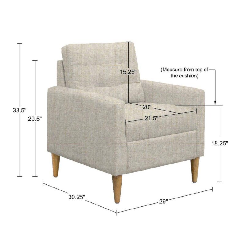 510 Design Dani Tufted Back Arm Accent Chair - Image 11