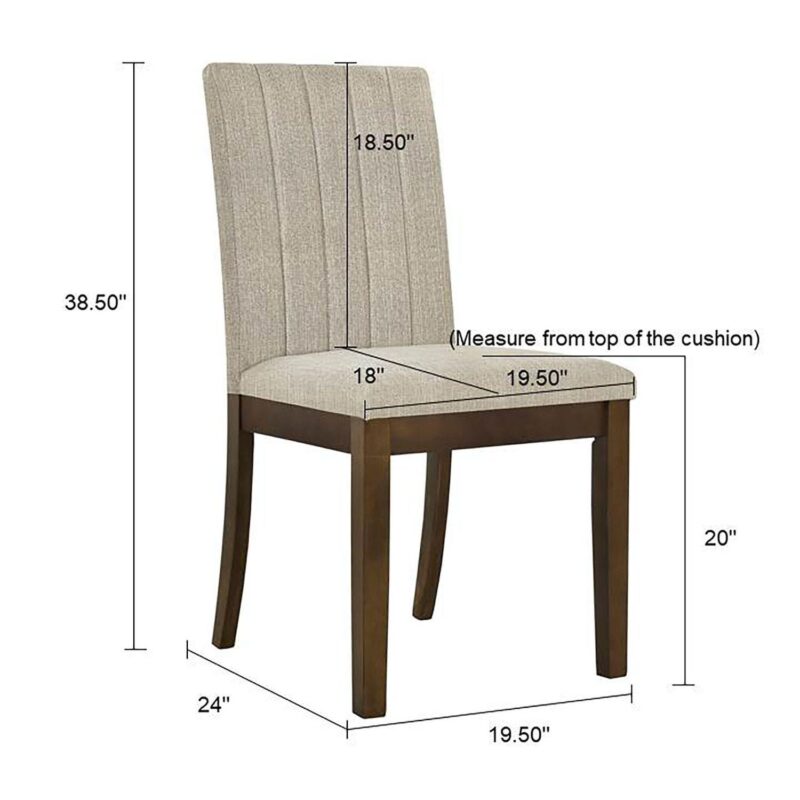 510 Design Everly Upholstered Channel-Back Dining Chair Set of 2 - Image 13