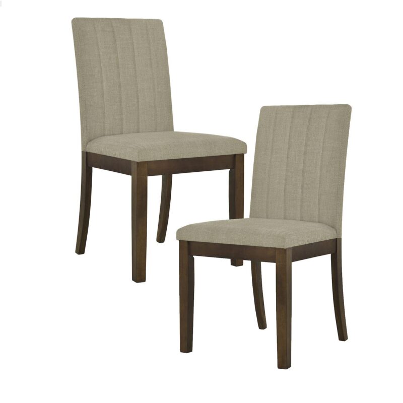 510 Design Everly Upholstered Channel-Back Dining Chair Set of 2 - Image 15