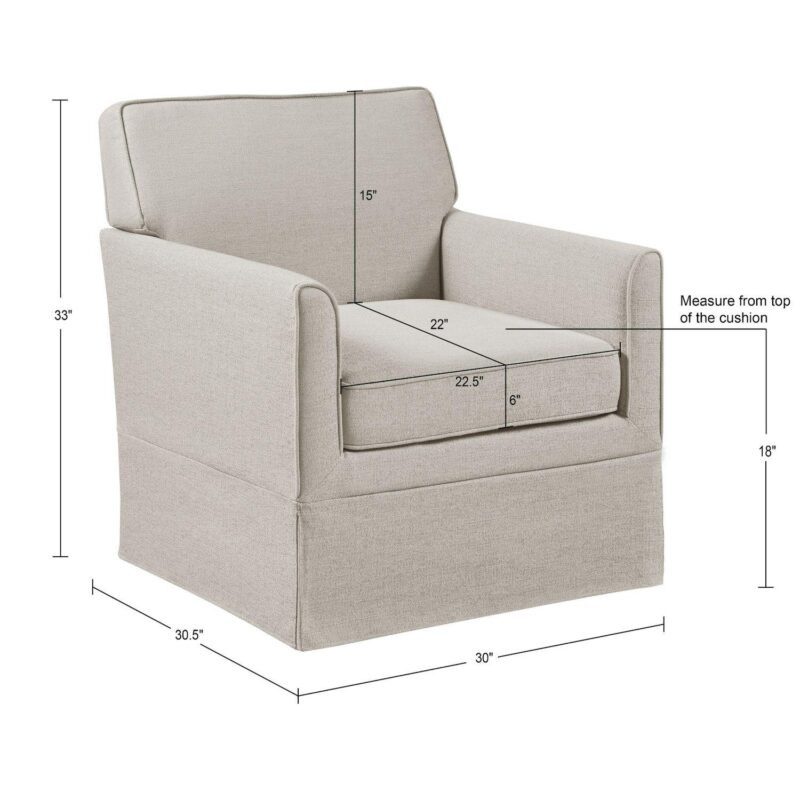 510 Design Paula Slipcover Arm Accent Chair - Image 8