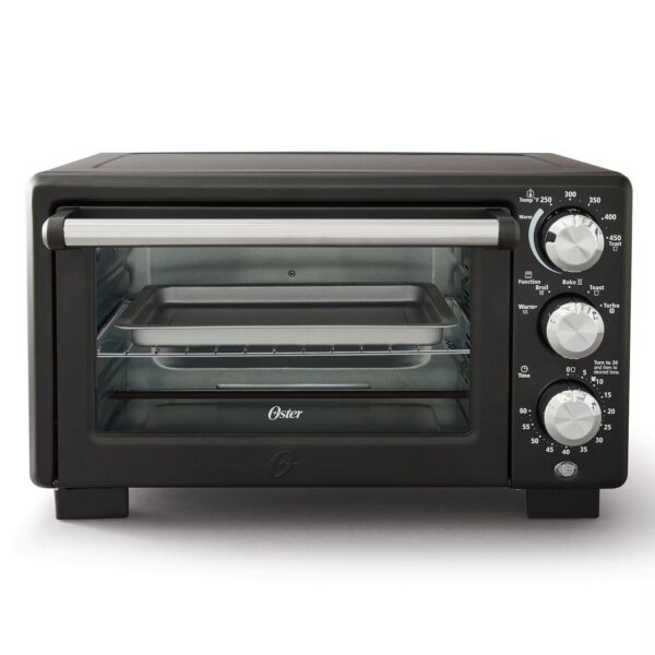 5-in-1 Function 4 Slice Countertop Convection Oven in Matte Black