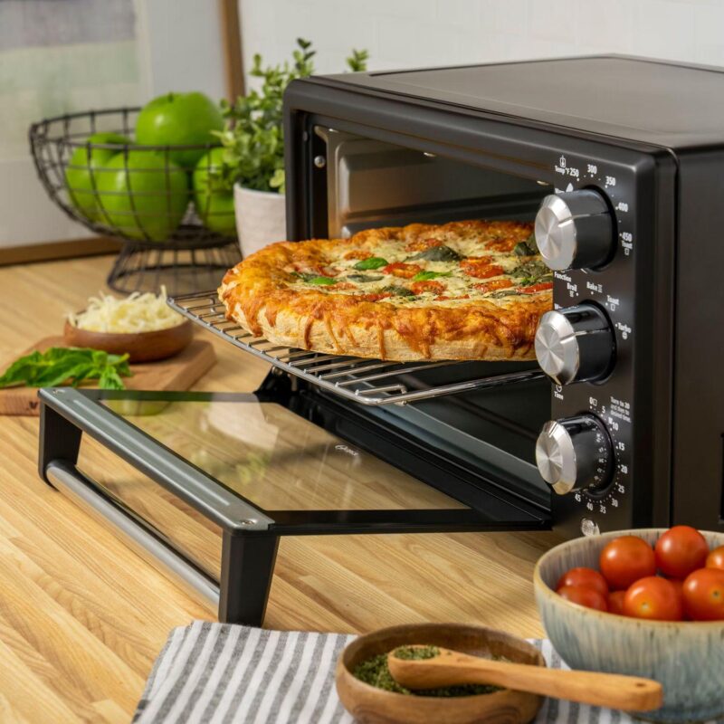 5-in-1 Function 4 Slice Countertop Convection Oven in Matte Black - Image 5
