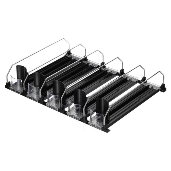 5pcs Soda Can Organizer For Refrigerator, Width Adjustable Drink Dispenser Beverage Pusher