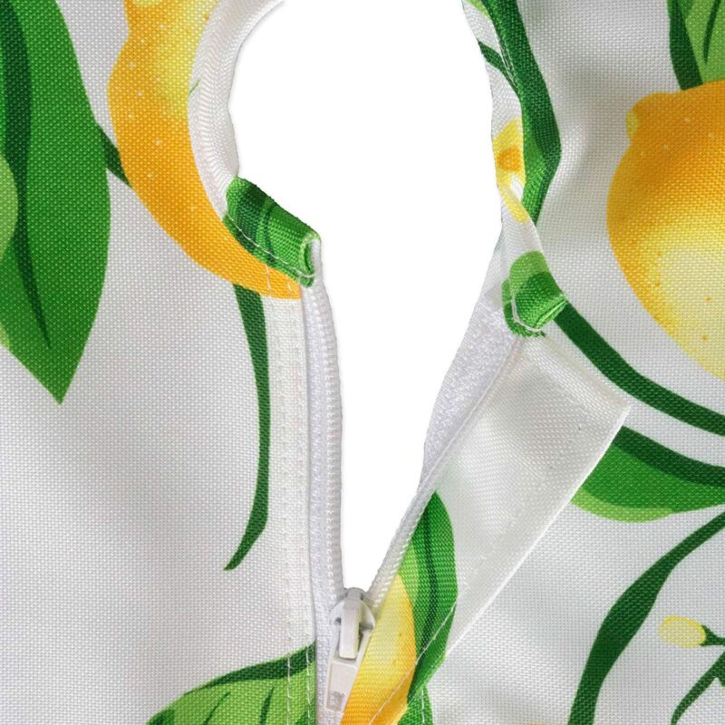 60  Zippered Round Outdoor Tablecloth with Lemon Bliss Print Design - Image 3
