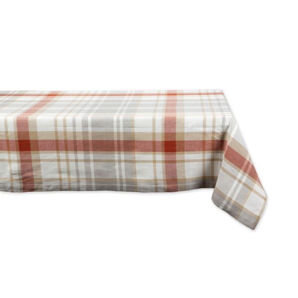 60  x 120  Red and White Plaid Decorative Table Cloth