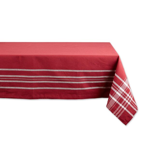 60  x 84  White and Redwood Harvest Market Decorative Table Cloth