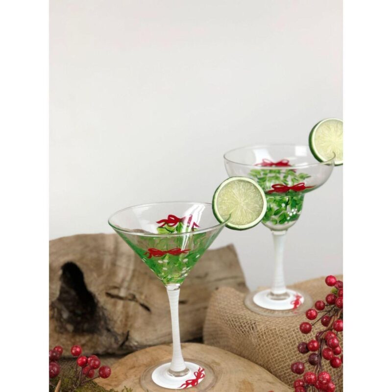 6.7 Mistletoe Love Martini Set of 2 - Image 3