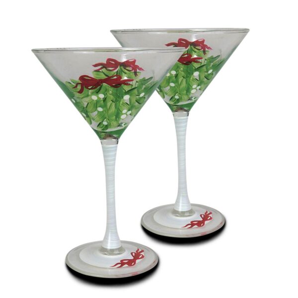 6.7 Mistletoe Love Martini Set of 2