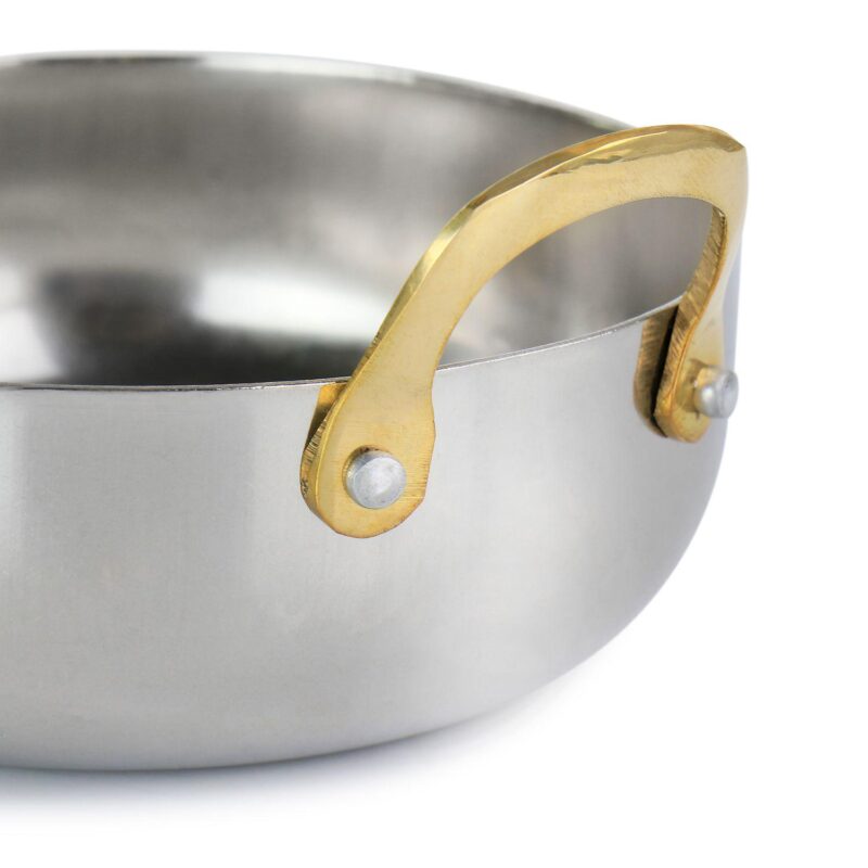 6 Piece Mini Vintage Circular Au Gratin Pan Set with Brass Handle - Image 5