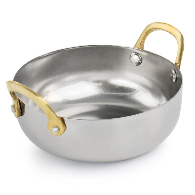 6 Piece Mini Vintage Circular Au Gratin Pan Set with Brass Handle - Image 4