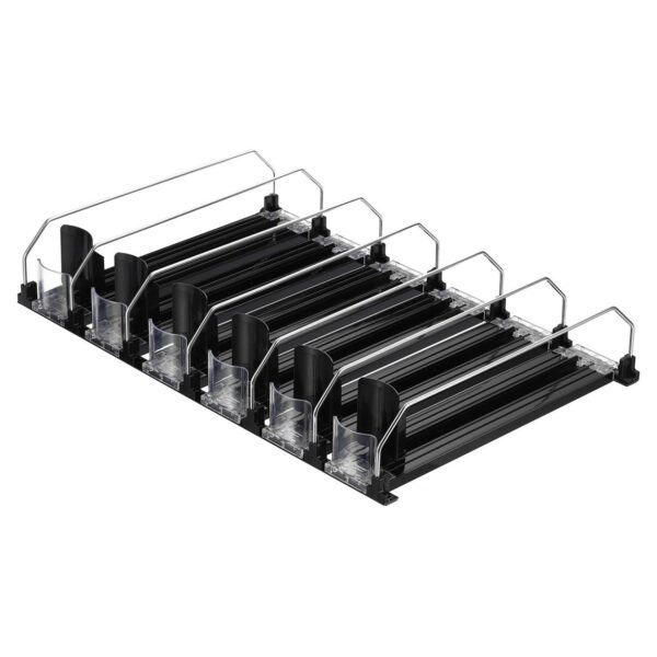 6pcs Soda Can Organizer For Refrigerator, Width Adjustable Drink Dispenser Beverage Pusher