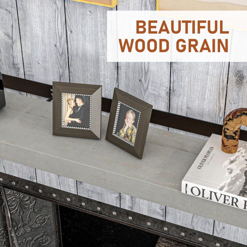 71.75  Fireplace Mantel, Pine Wood Floating Shelf, Wall Mounted, Gray - Image 4