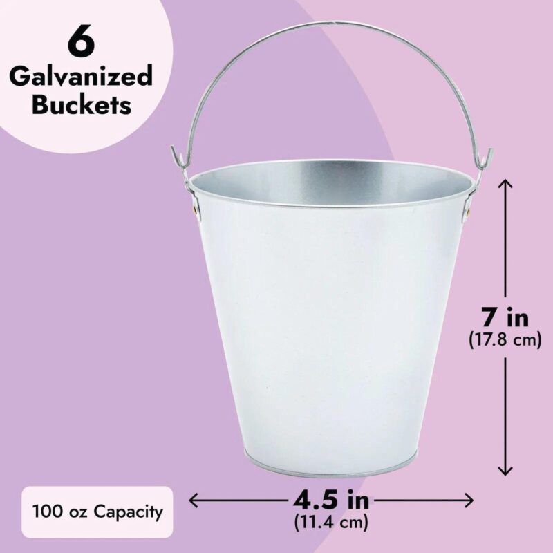 7  Large Galvanized Bucket Cooler 6 Pcs - Image 3
