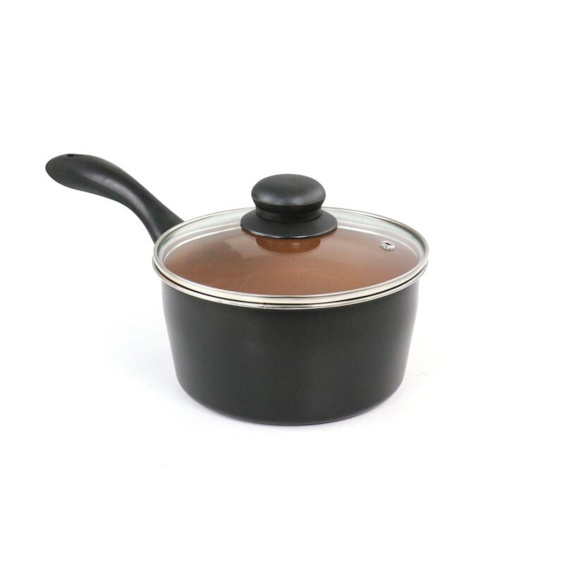 7 Piece Carbon Steel Nonstick Cookware Set in Black and Copper - Image 4
