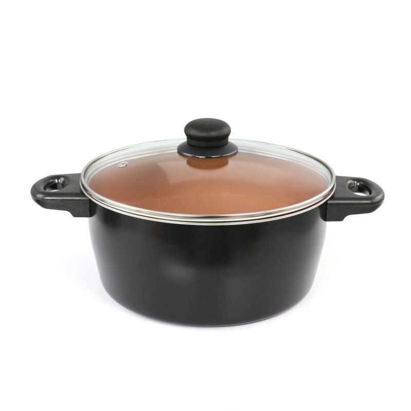 7 Piece Carbon Steel Nonstick Cookware Set in Black and Copper - Image 2