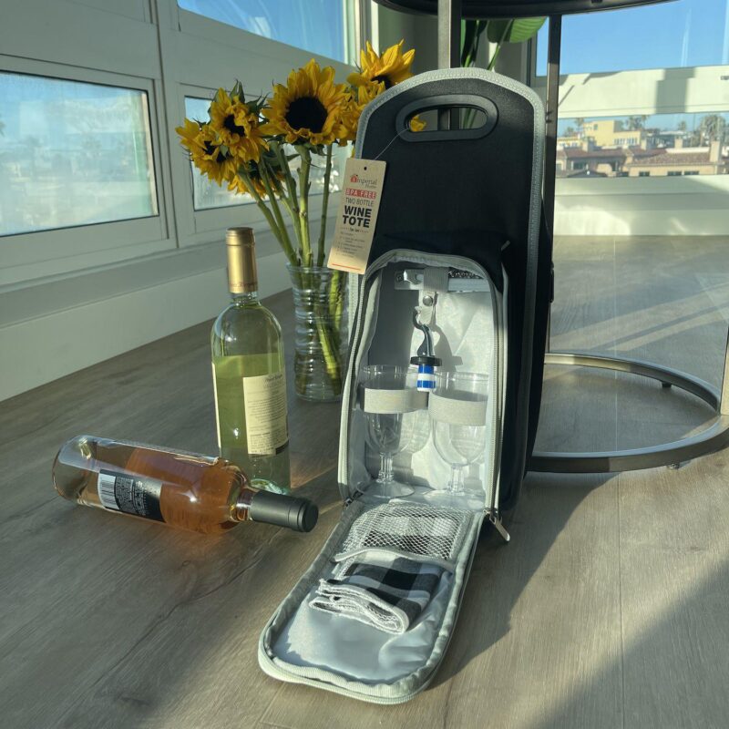 7 Piece Insulated Wine Carrier Tote Bag - Image 2