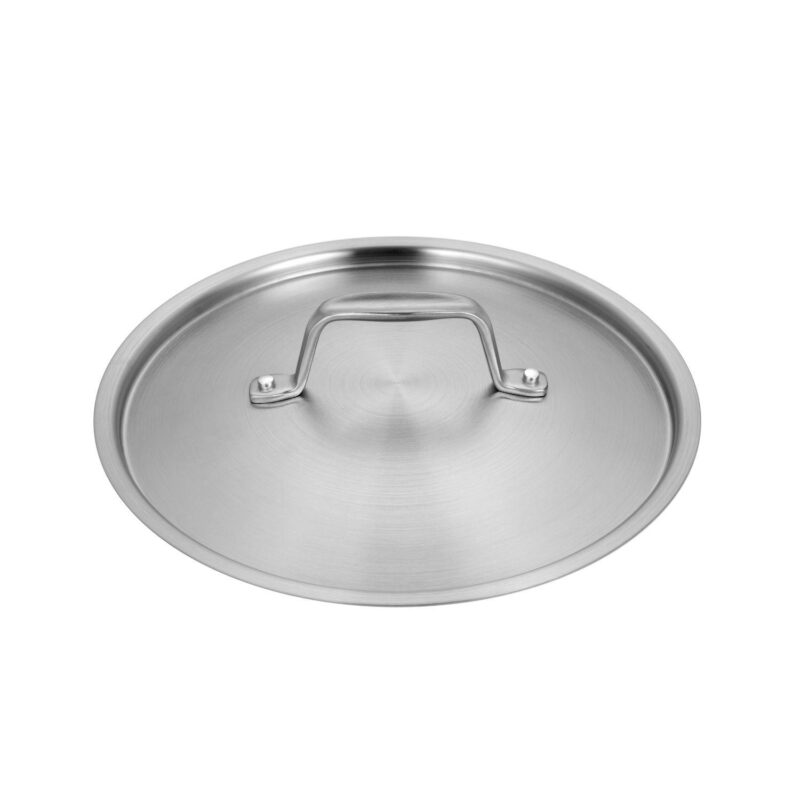 8-Inch Triple-Ply Stainless Steel Fry Pan with Lid - Image 4