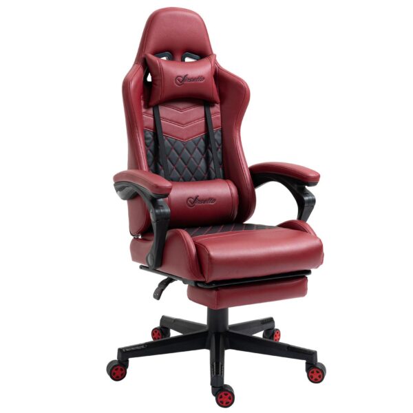 Adjustable High Back Gaming Chair Racing Office Recliner W/ Footrest, Pillow