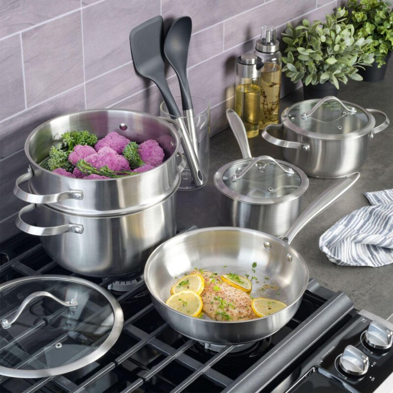 Aiden 10 Piece Stainless Steel Cookware Set - Image 5
