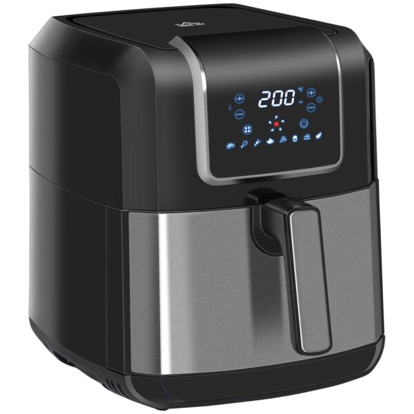 Air Fryer 1700w 6.9qt With Digital Display Timer For Oil Less Or Low Fat Cooking