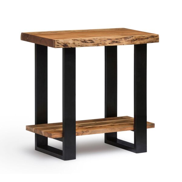 Alaterre Furniture Alpine Live Edge Wood End Table