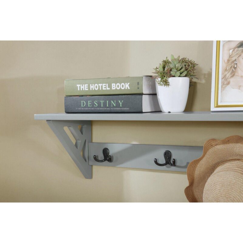 Alaterre Furniture Coventry Storage Bench and Coat Rack 2-piece Set - Image 3