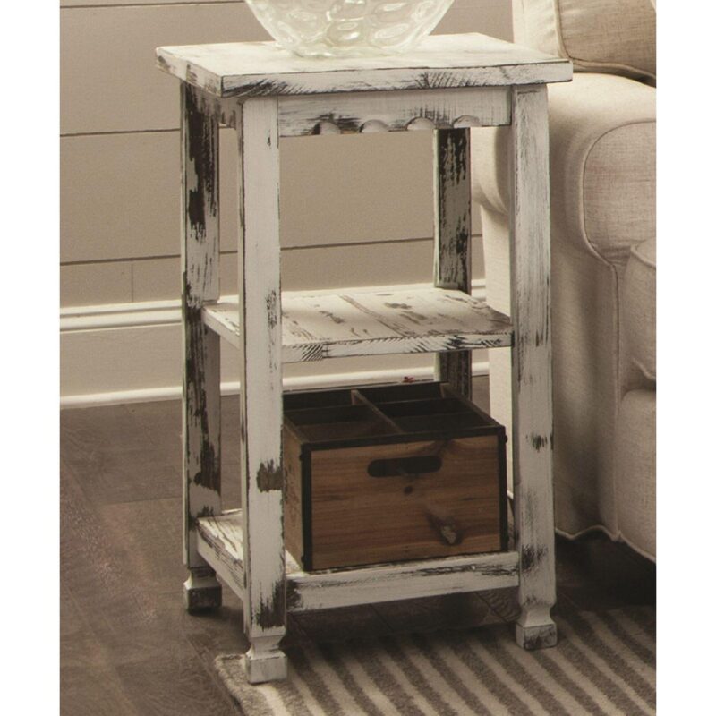 Alaterre Furniture Country Cottage 2-Shelf End Table - Image 4