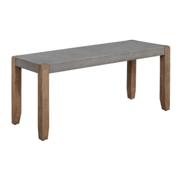 Alaterre Furniture Newport Faux Concrete Bench