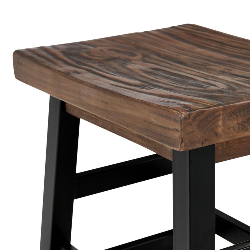 Alaterre Furniture Pomona Industrial Farmhouse Stool - Image 3
