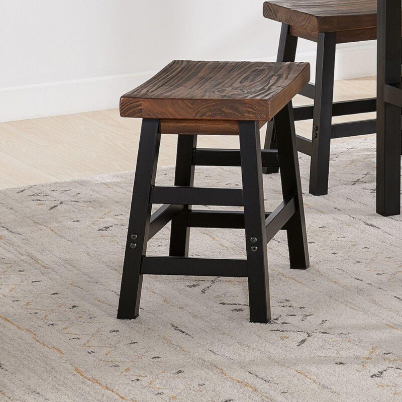 Alaterre Furniture Pomona Industrial Farmhouse Stool - Image 2