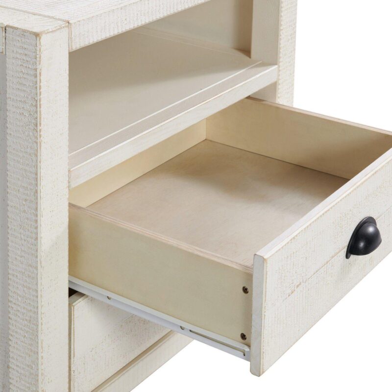 Alaterre Furniture Windsor 2 Drawer Nightstand - Image 4