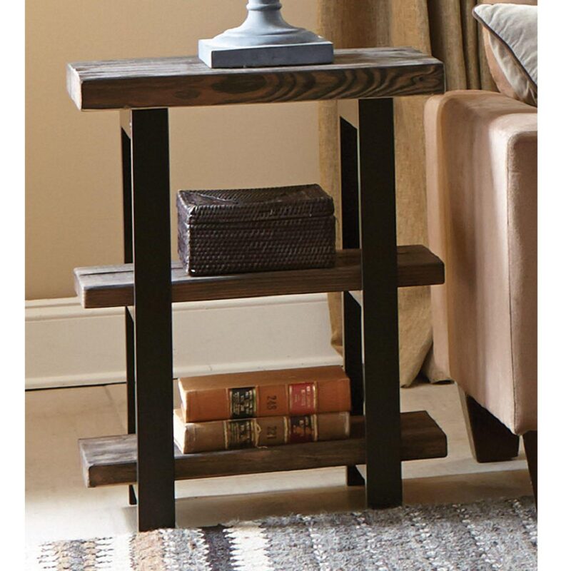 Alaterre Pomona Rustic 2-Shelf End Table - Image 2