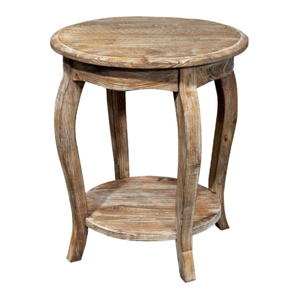 Alaterre Rustic Reclaimed Wood Round End Table