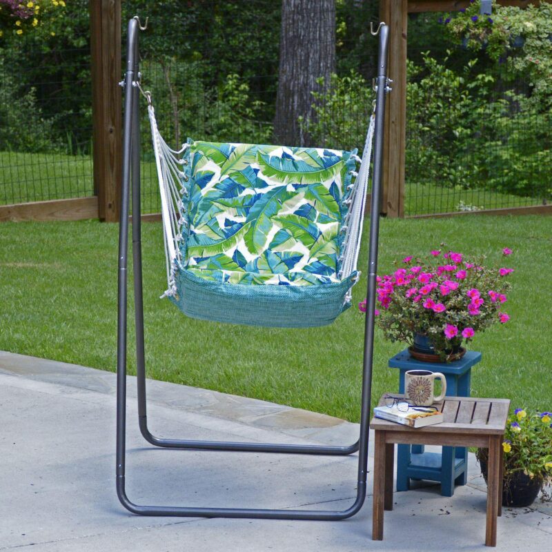 Algoma Hanging Soft Comfort Hammock Chair and Stand - Image 7